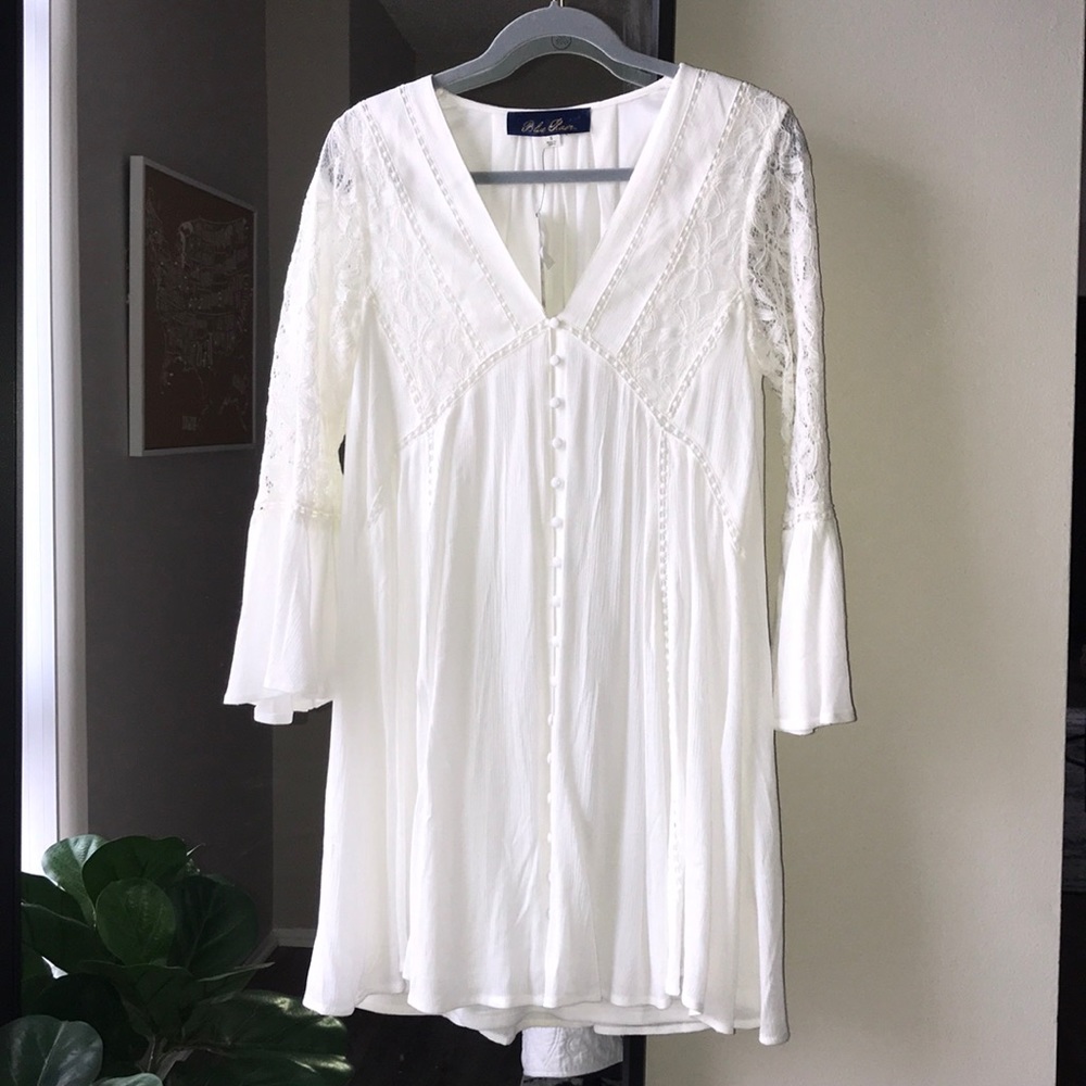 White button down dress